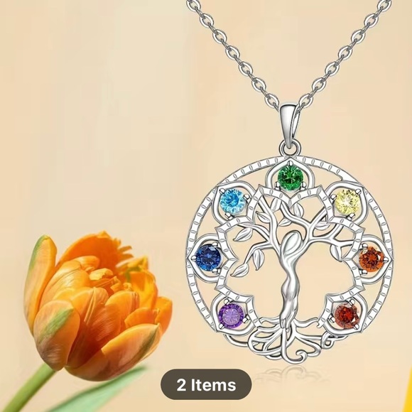 7 Chakra Tree Life Pendant Chakra Healing
Stone Necklace Female Energy Balance - Picture 4 of 5